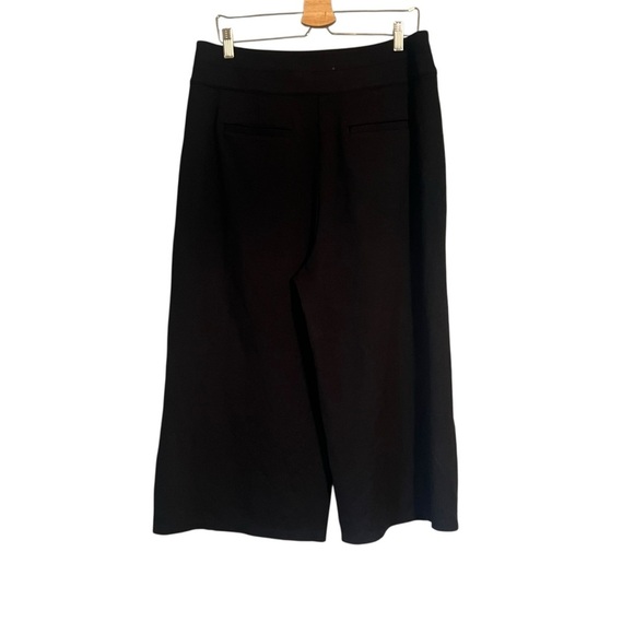Lauren Black High-Waisted Trousers with Button Detail satin side - Picture 2 of 8